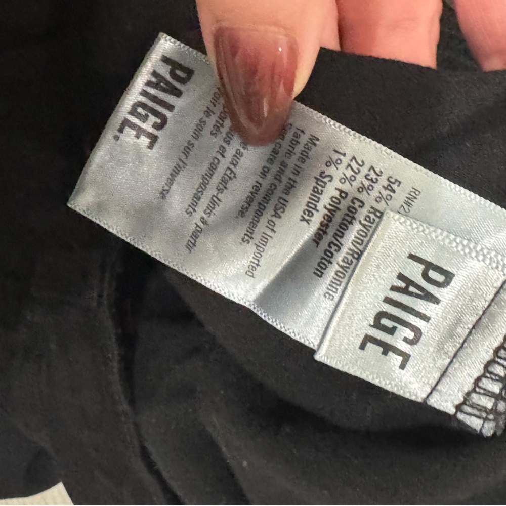 PAIGE Black Skinny Jeans maternity skyline - Picture 7 of 8